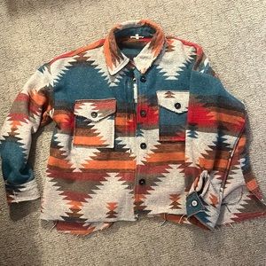 boutique aztec wool jacket